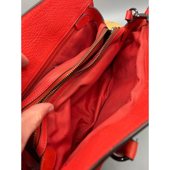 Coach Mercer Red Grain Leather Satchel 30 Purse Shoulder Hand Bag Style 37575 - Picture 9 of 16